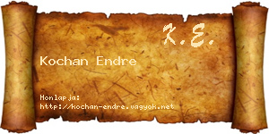 Kochan Endre névjegykártya
